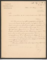 k.k. naturhistorisches Hofmuseum, Intendanzakten 1885-1896 (Hauer), Aktenzahl Z.216/1888, Seite 1